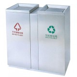 不銹鋼分類商場垃圾桶