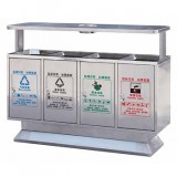 不銹鋼四分類地鐵垃圾桶