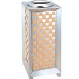 立式編織紋不銹鋼果皮箱