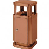 座地玫瑰金垃圾桶