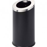 電鍍黑色斜切直投不銹鋼果皮箱