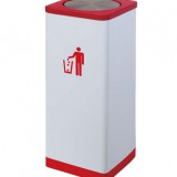 方形金屬烤漆翻蓋垃圾桶