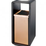 雙層鐵烤漆帶蓋垃圾桶