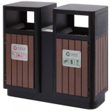 環保塑木分類垃圾桶