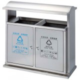 市政雙筒環(huán)衛(wèi)不銹鋼分類(lèi)垃圾箱