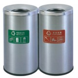雙桶室內(nèi)加厚不銹鋼兩分類垃圾桶
