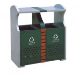 地鐵鋼木分類垃圾箱