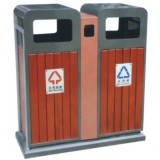 車站分類鋼木垃圾桶