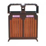 戶外木制園林垃圾桶