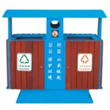 戶外分類木制垃圾桶