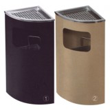 扇形座地鐵皮垃圾桶