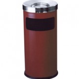 圓形斜蓋鐵皮垃圾桶