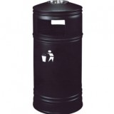 港式頂蓋帶煙灰缸鐵皮垃圾桶