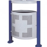 戶外小區(qū)沖孔鋼制垃圾桶