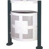 戶外社區沖孔鋼制垃圾桶