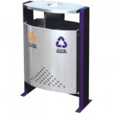 帶煙缸分類鋼制垃圾桶