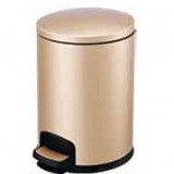 高檔香檳金腳踏不銹鋼垃圾桶