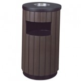 環保烤漆鋼木垃圾桶