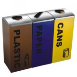 室內不銹鋼三分類回收箱