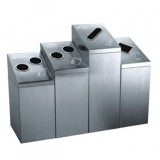 室內(nèi)廢紙瓶罐不銹鋼四分類垃圾桶