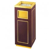 日式鈦金銅木垃圾桶