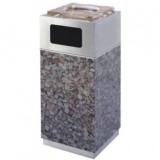 方形彩色不銹鋼果皮箱