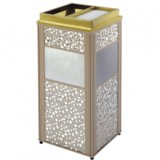 方形大理石鈦金垃圾桶