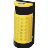 鋼制沖孔半圓垃圾桶