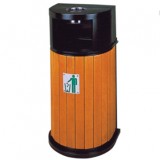 半圓鋼木垃圾桶