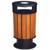 室外園林鋼木垃圾桶