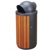 立式環(huán)保鋼木垃圾桶