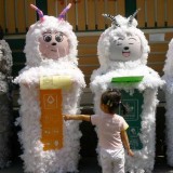 喜羊羊灰太狼分類垃圾桶卡通有愛溫暖社區