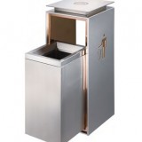 不銹鋼單桶方形垃圾桶