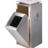 高檔酒店立式不銹鋼室內垃圾桶