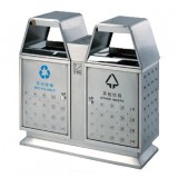 不銹鋼戶外公園分類垃圾桶