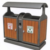 商場分類環(huán)保鋼木垃圾桶
