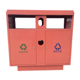 噴塑戶外雙分類不銹鋼垃圾桶
