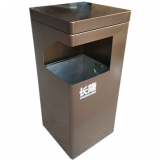 室內商場電鍍方形不銹鋼果皮箱