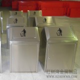 汕頭南澳島搖蓋式不銹鋼垃圾桶定做合作項目