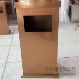 韶關益華廣場采購電鍍玫瑰金室內不銹鋼垃圾桶案例