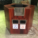 景區園林鋼木垃圾桶的制作工藝介紹