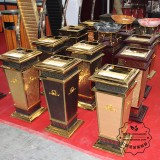 酒店果皮箱生產(chǎn)廠家方形室內(nèi)不銹鋼垃圾桶實圖