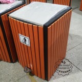 室內腳踏式鋼木垃圾桶生產案例