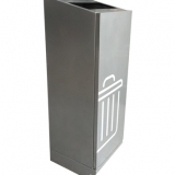 帶軌道高檔室內(nèi)方形不銹鋼垃圾桶