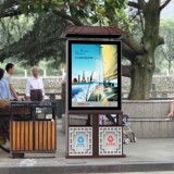 不銹鋼廣告垃圾箱優點