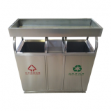 綠化養花容器花盆不銹鋼分類垃圾桶