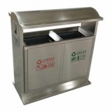 戶外物業(yè)環(huán)保不銹鋼分類垃圾桶