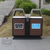 室外鋼木垃圾桶生產廠家