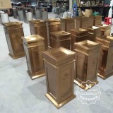 室內電梯口方形不銹鋼果皮箱圖片