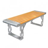 戶外園林景觀不銹鋼公園椅